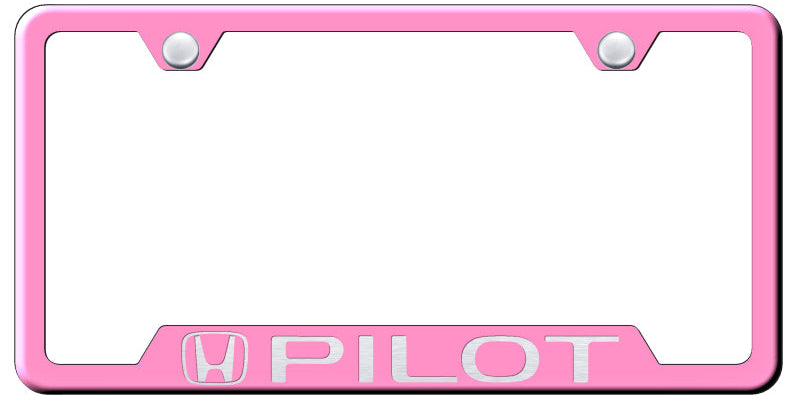 Pilot Cut-Out Frame - Laser Etched Pink