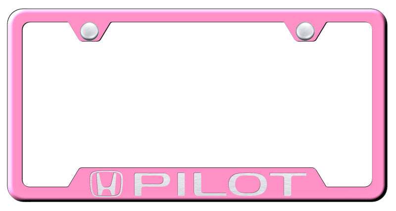 Pilot Cut-Out Frame - Laser Etched Pink