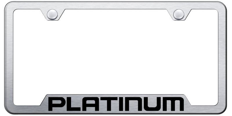 Platinum Cut-Out Frame - Laser Etched Brushed