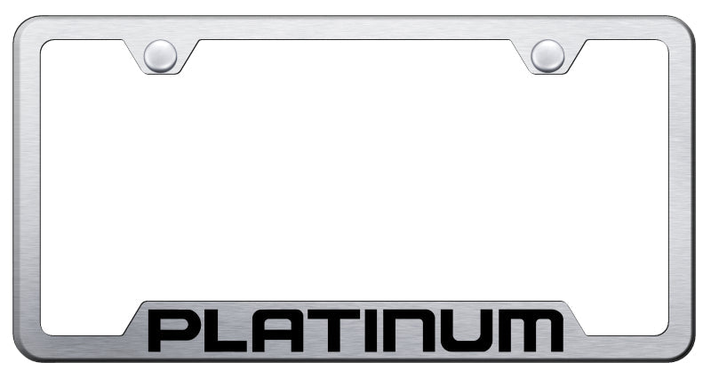 Platinum Cut-Out Frame - Laser Etched Brushed