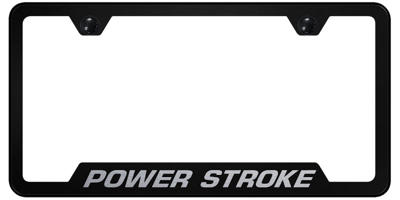 Powerstroke Cut-Out Frame - Laser Etched Black