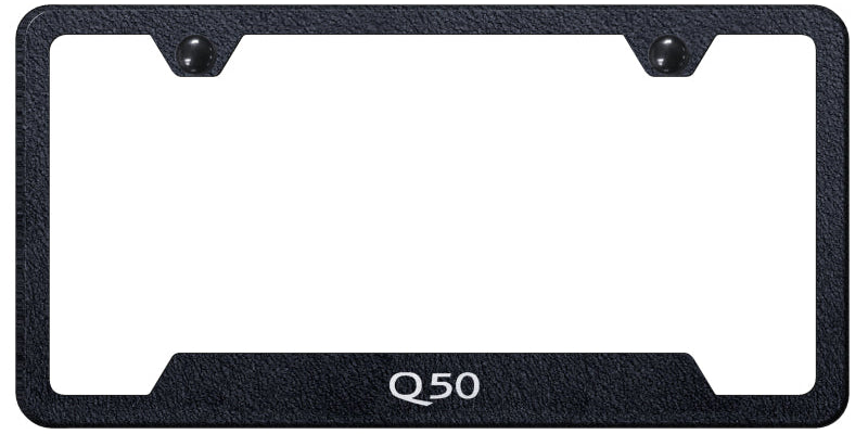 Q50 Cut-Out Frame - Laser Etched Rugged Black