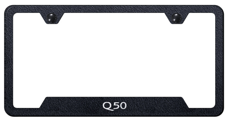 Q50 Cut-Out Frame - Laser Etched Rugged Black