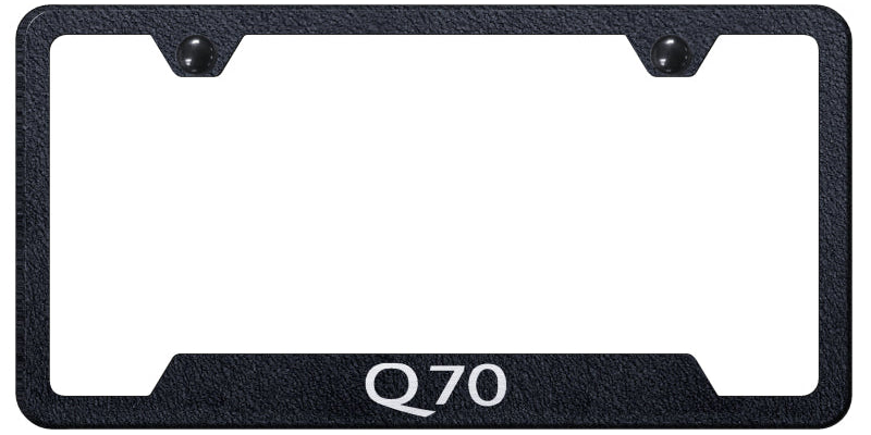 Q70 Cut-Out Frame - Laser Etched Rugged Black