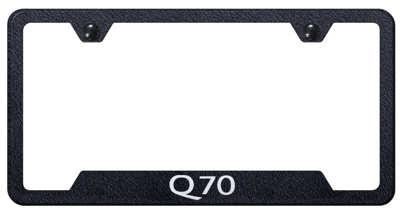 Q70 Cut-Out Frame - Laser Etched Rugged Black