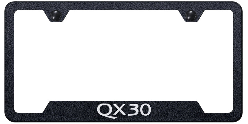 QX30 Cut-Out Frame - Laser Etched Rugged Black