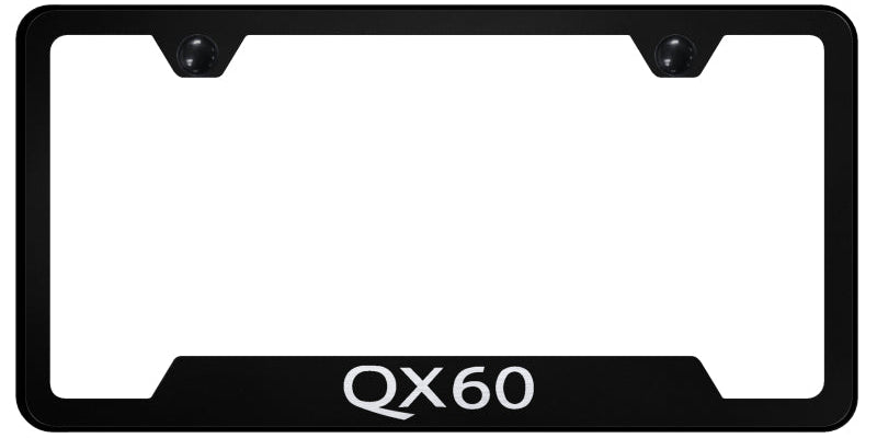 QX60 Cut-Out Frame - Laser Etched Black