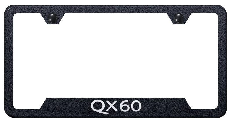 QX60 Cut-Out Frame - Laser Etched Rugged Black