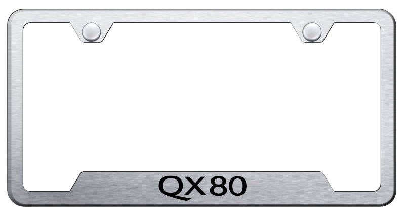 QX80 Cut-Out Frame - Laser Etched Brushed
