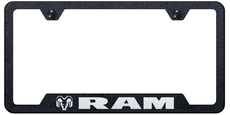 Ram Cut-Out Frame - Laser Etched Rugged Black