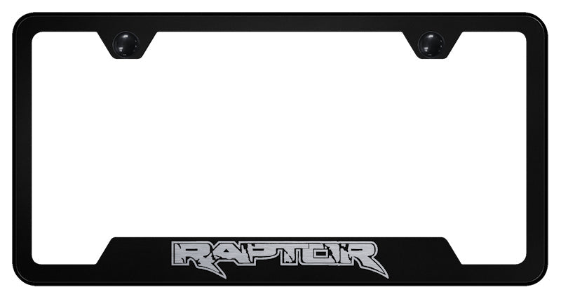 Raptor Cut-Out Frame - Laser Etched Black