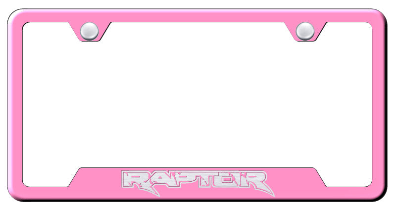 Raptor Cut-Out Frame - Laser Etched Pink
