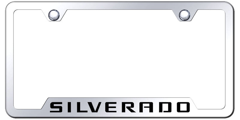 Silverado Cut-Out Frame - Laser Etched Mirrored