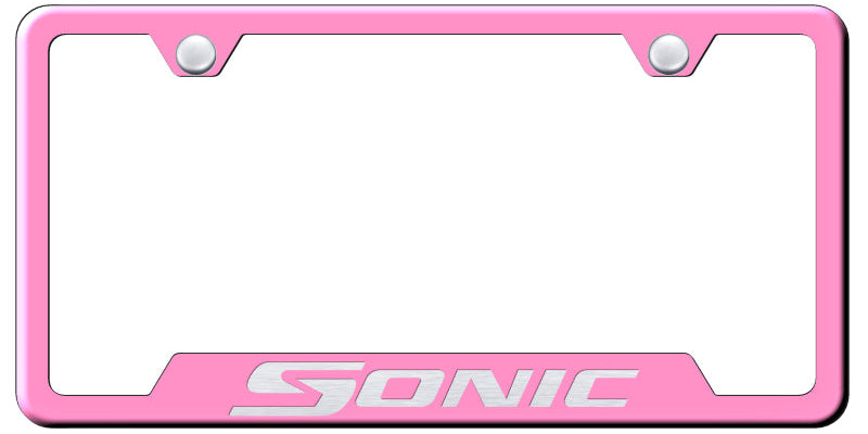 Sonic Cut-Out Frame - Laser Etched Pink