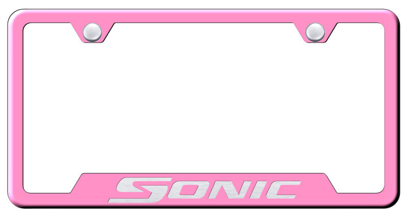 Sonic Cut-Out Frame - Laser Etched Pink