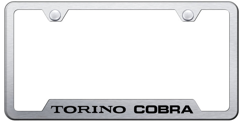 Torino Cobra Cut-Out Frame - Laser Etched Brushed