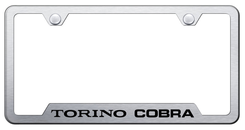 Torino Cobra Cut-Out Frame - Laser Etched Brushed