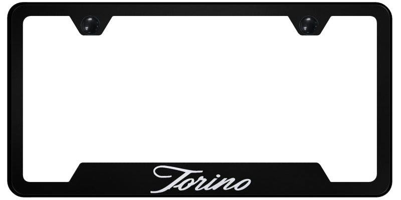 Torino Script Cut-Out Frame - Laser Etched Black