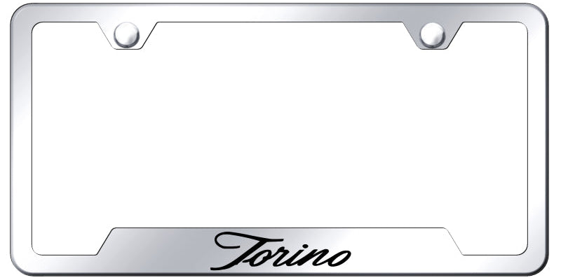 Torino Script Cut-Out Frame - Laser Etched Mirrored