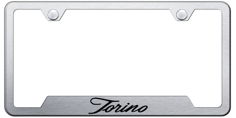 Torino Script Cut-Out Frame - Laser Etched Brushed