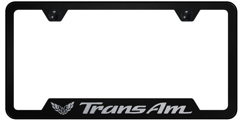 Trans Am Cut-Out Frame - Laser Etched Black