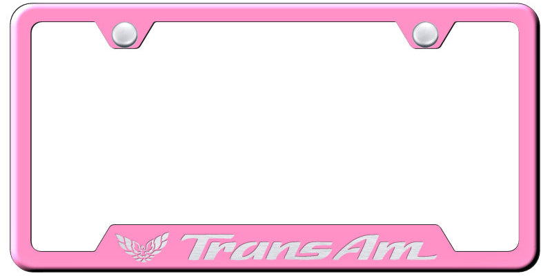 Trans Am Cut-Out Frame - Laser Etched Pink