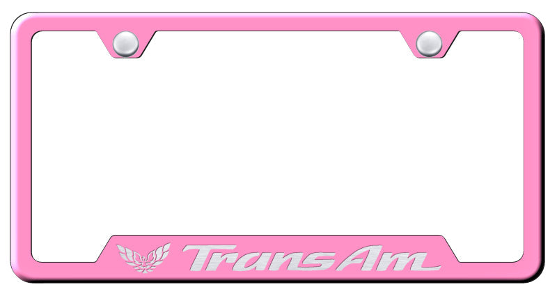 Trans Am Cut-Out Frame - Laser Etched Pink