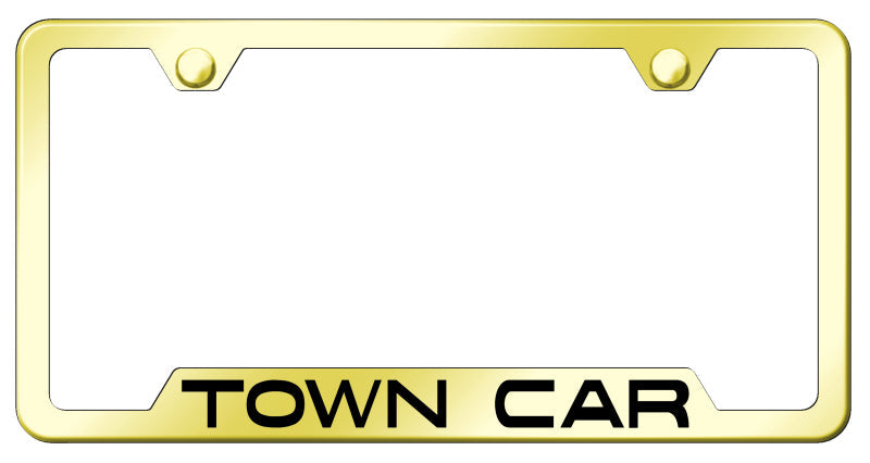 Town Car Cut-Out Frame - Laser Etched Gold