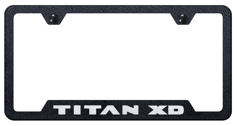 Titan XD Cut-Out Frame - Laser Etched Rugged Black