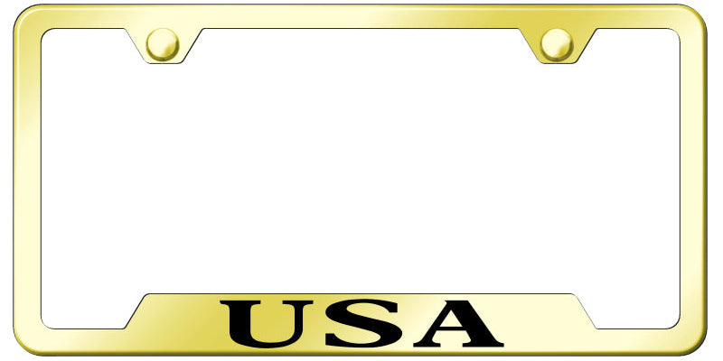 USA Cut-Out Frame - Laser Etched Gold