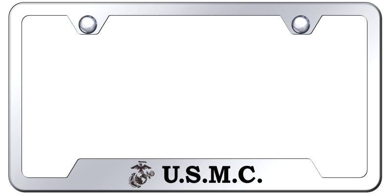 U.S.M.C. Cut-Out Frame - Laser Etched Mirrored