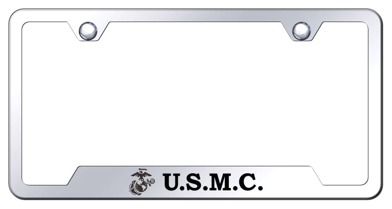 U.S.M.C. Cut-Out Frame - Laser Etched Mirrored