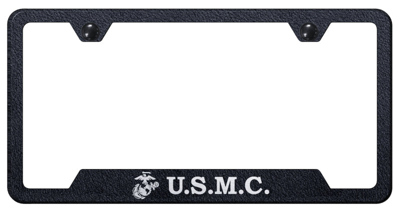 U.S.M.C. Cut-Out Frame - Laser Etched Rugged Black