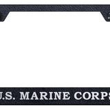 U.S.M.C. Name Cut-Out Frame - Laser Etched Rugged Black