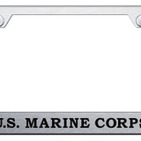 U.S.M.C. Name Cut-Out Frame - Laser Etched Brushed