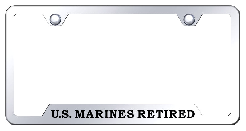 U.S. Marines Retired Cut-Out Frame - Laser Etched Mirrored