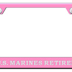 U.S. Marines Retired Cut-Out Frame - Laser Etched Pink