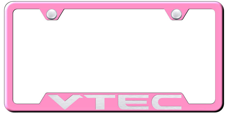 VTEC Cut-Out Frame - Laser Etched Pink