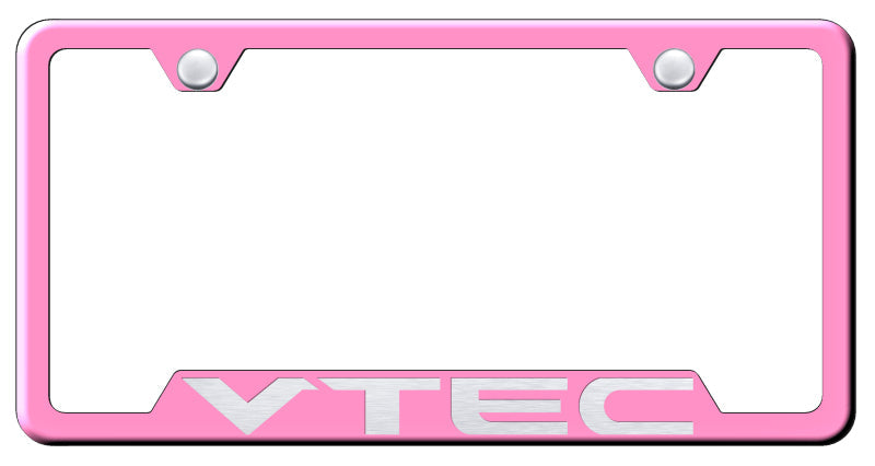 VTEC Cut-Out Frame - Laser Etched Pink