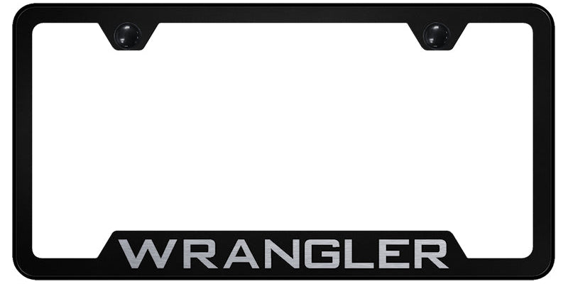 Wrangler Cut-Out Frame - Laser Etched Black