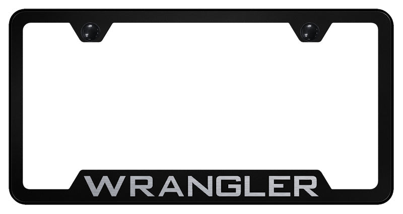 Wrangler Cut-Out Frame - Laser Etched Black