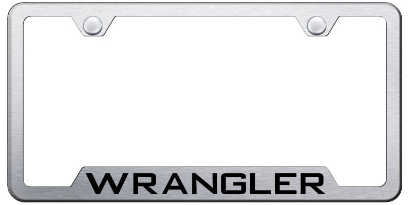 Wrangler Cut-Out Frame - Laser Etched Brushed