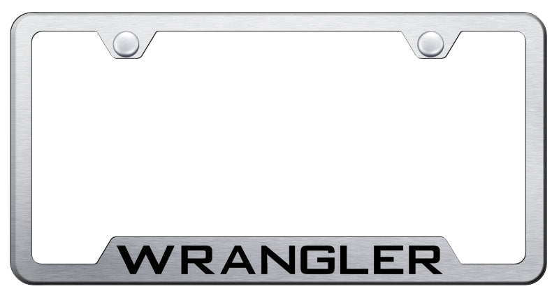 Wrangler Cut-Out Frame - Laser Etched Brushed