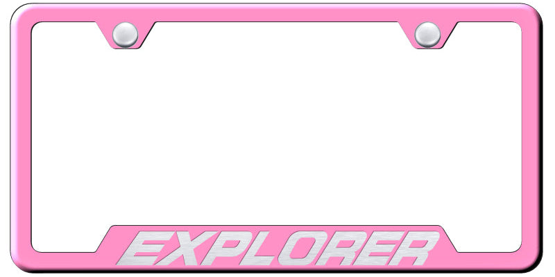 Explorer Cut-Out Frame - Laser Etched Pink