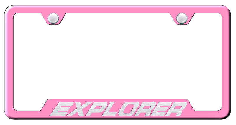 Explorer Cut-Out Frame - Laser Etched Pink