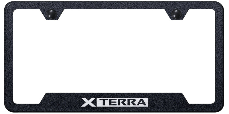 Xterra Cut-Out Frame - Laser Etched Rugged Black