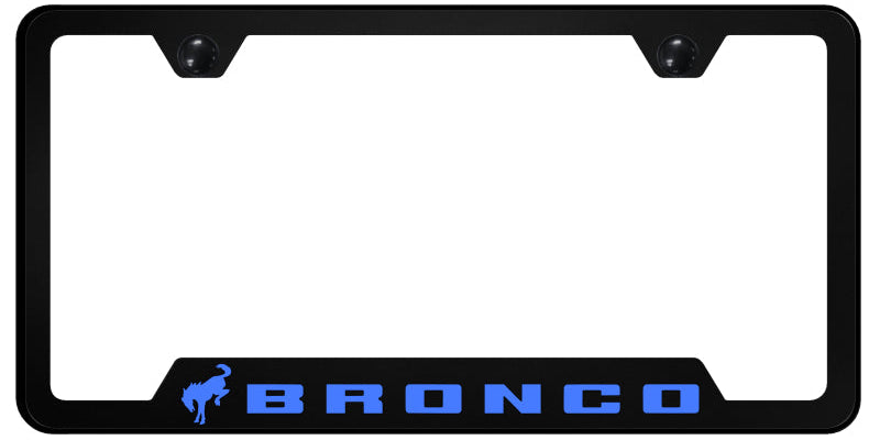 Bronco 2020 Blue PC Notched Frame - UV Print on Black