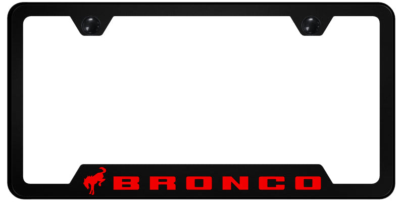 Bronco 2020 Red PC Notched Frame - UV Print on Black