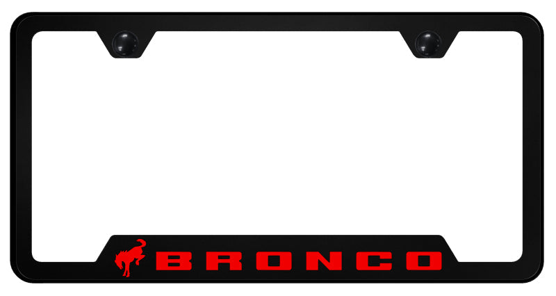 Bronco 2020 Red PC Notched Frame - UV Print on Black