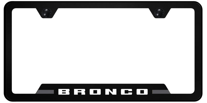 Bronco Stripe Gray PC Notched Frame - UV Print on Black